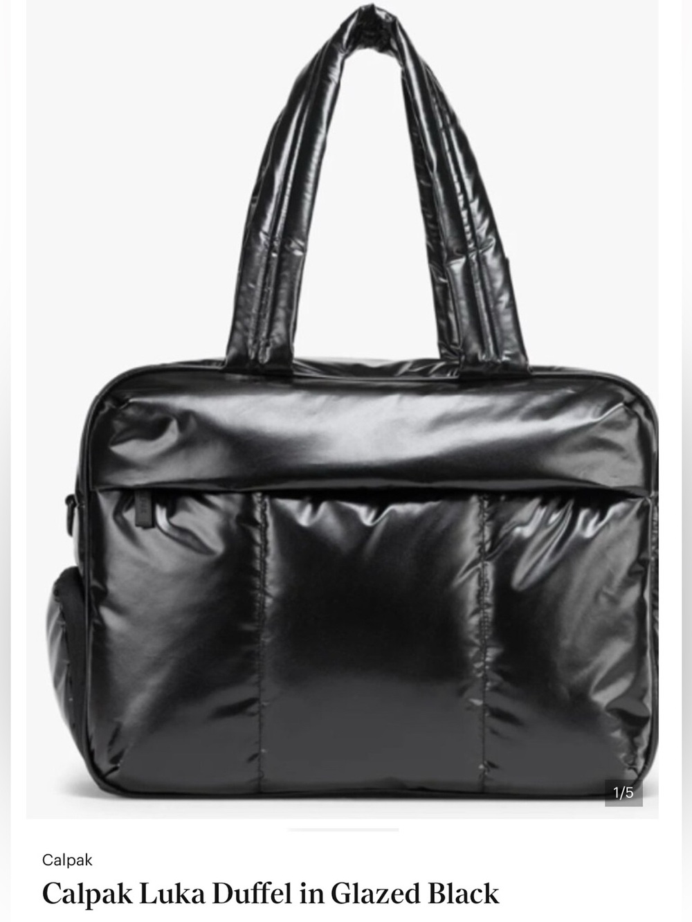 Calpak Luka Duffel Carry-on Travel Tote in Glazed Black